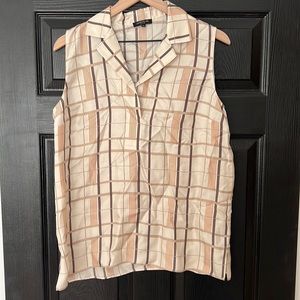 Lafayette 148 Women’s Top Sleeveless w/ Matching Skirt Plaid